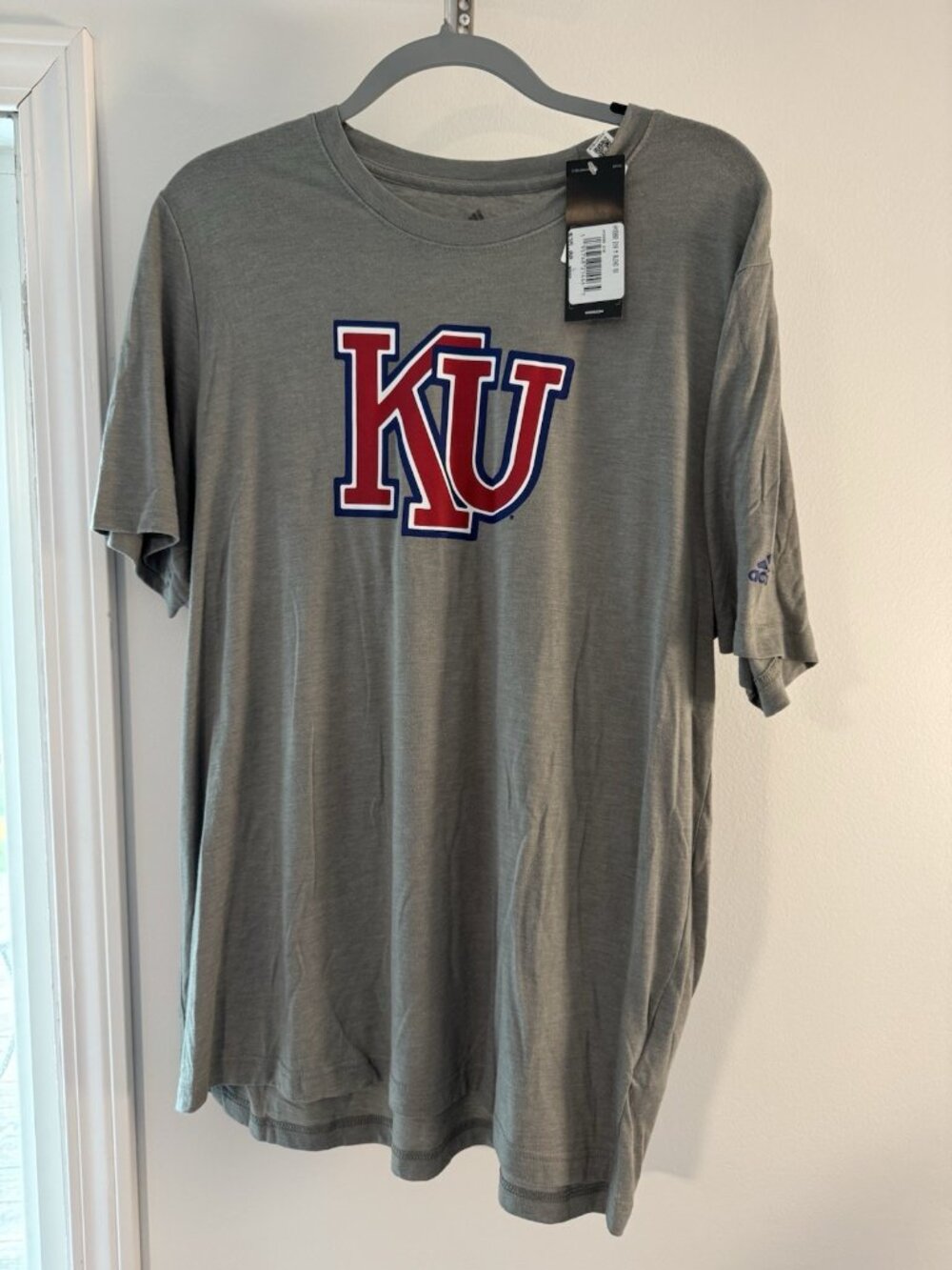 Adidas Kansas Jayhawks Tee Men's L Gray NWT